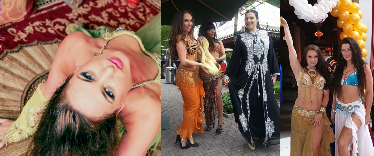 Bellydancer en kamelen