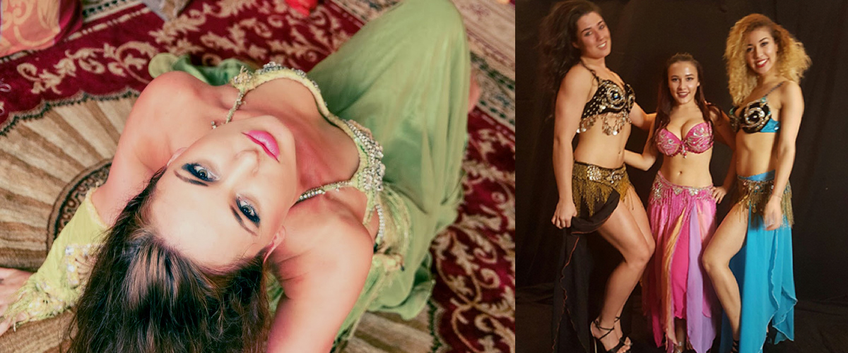 Bellydancer en schoenenpoetser