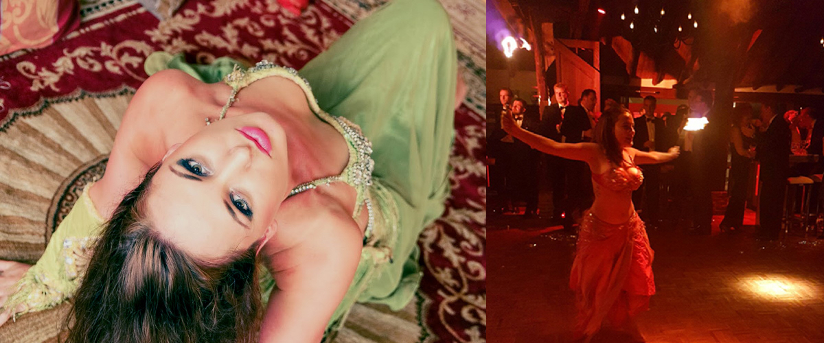 Bellydancer met een slang