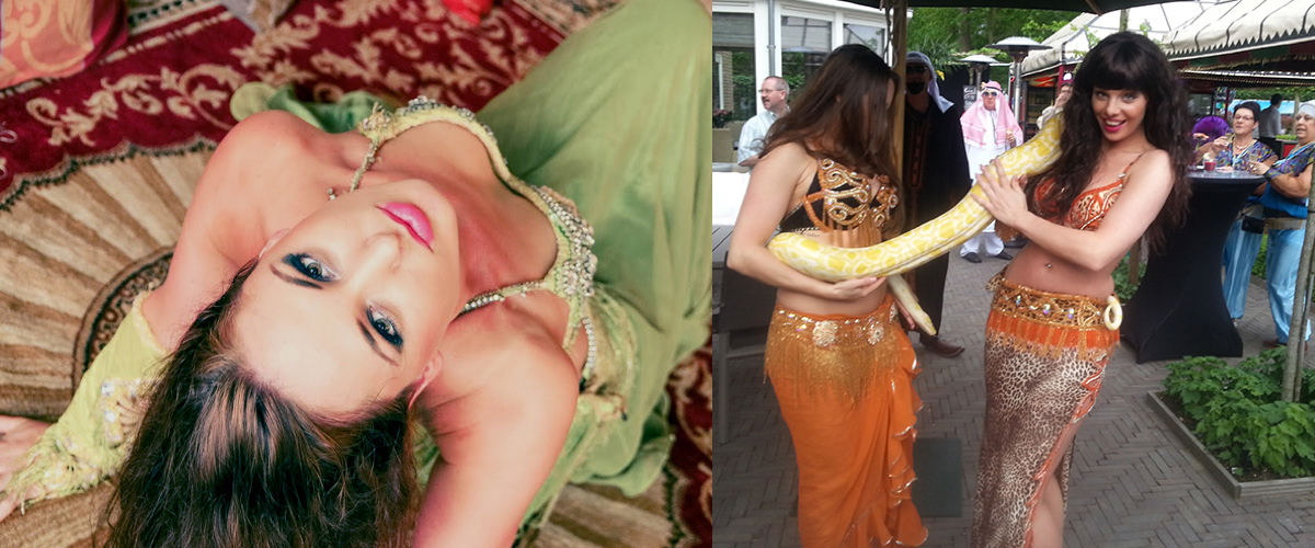 Bellydancer op originele buikdansmuziek